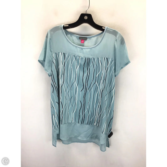 Top Short Sleeve By Vince Camuto In Blue, Size: L
