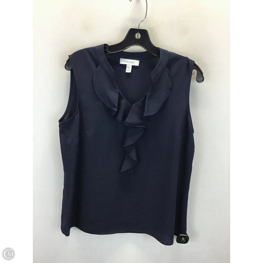 Top Sleeveless By Nine West In Navy, Size: M