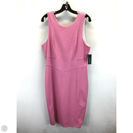 Dress Casual Midi By I Love Ronson In Pink & White, Size: Xl