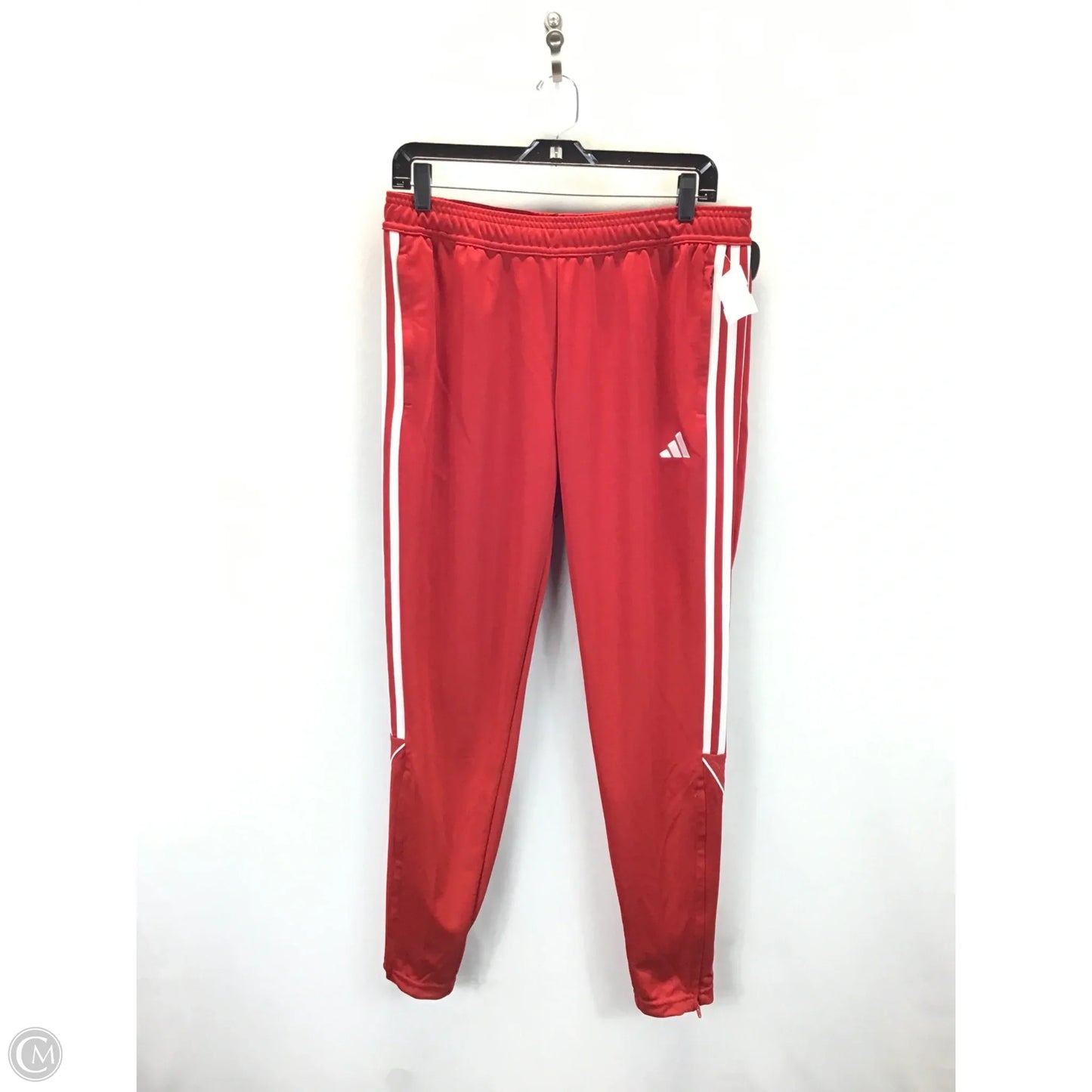 Athletic Pants By Adidas In Red & White, Size: L