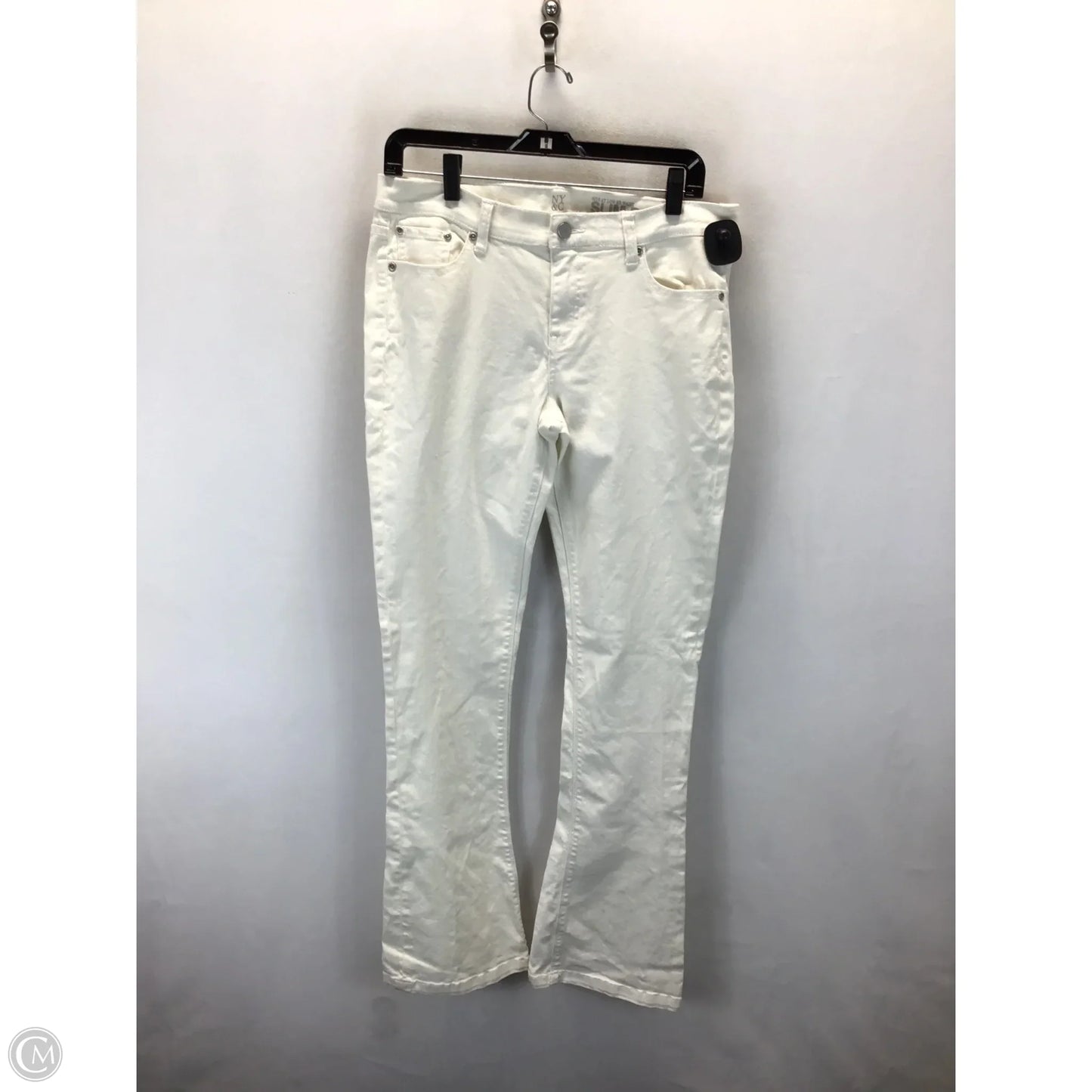 Jeans Boot Cut By New York And Co In White, Size: 10