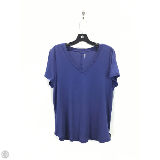 Athletic Top Short Sleeve By Ideology In Blue, Size: L