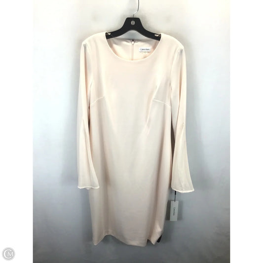Dress Casual Midi By Calvin Klein In Pink, Size: 14