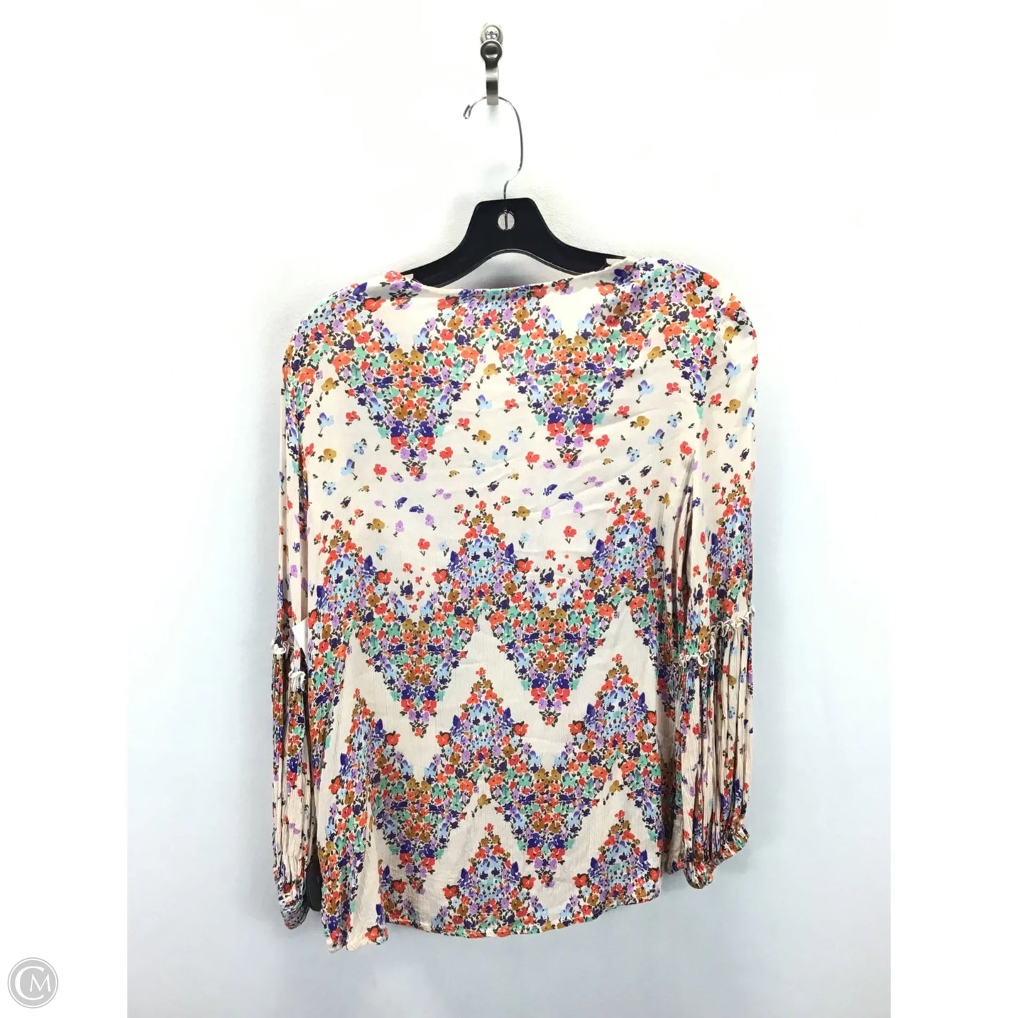 Top Long Sleeve By Democracy In Floral Print, Size: Xs