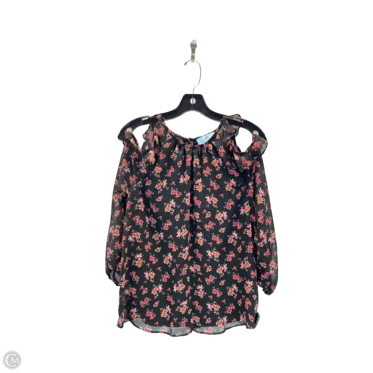Top Long Sleeve By Cece In Floral Print, Size: S