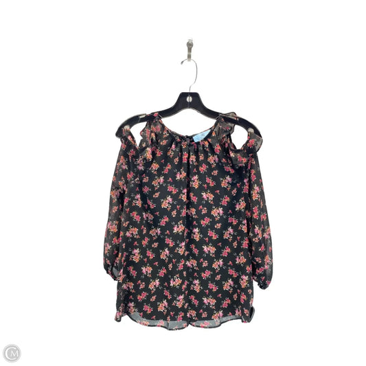 Top Long Sleeve By Cece In Floral Print, Size: S