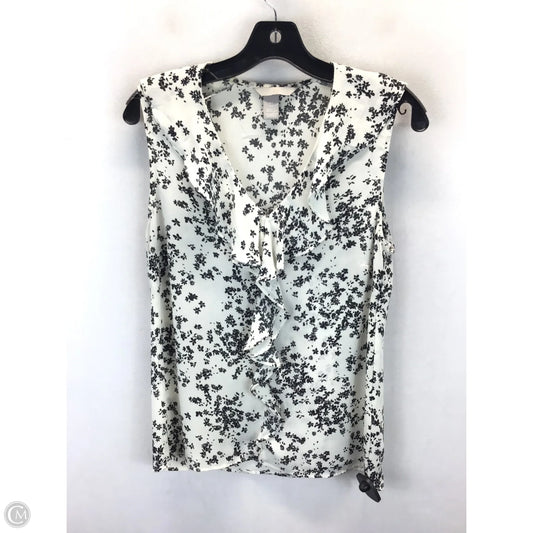 Top Sleeveless By H&m In Black & White, Size: 6