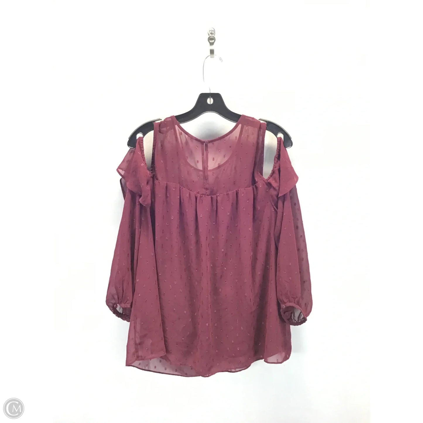 Top Long Sleeve By Old Navy In Maroon, Size: L