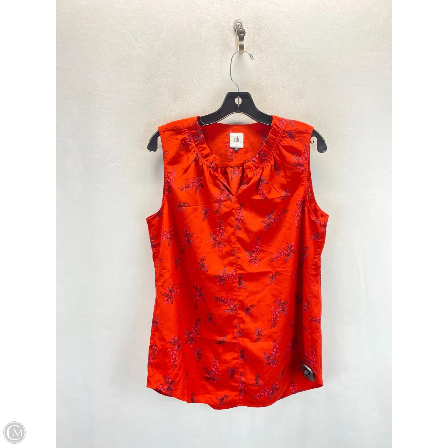 Top Sleeveless By Cabi In Red, Size: M