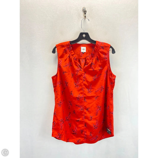 Top Sleeveless By Cabi In Red, Size: M