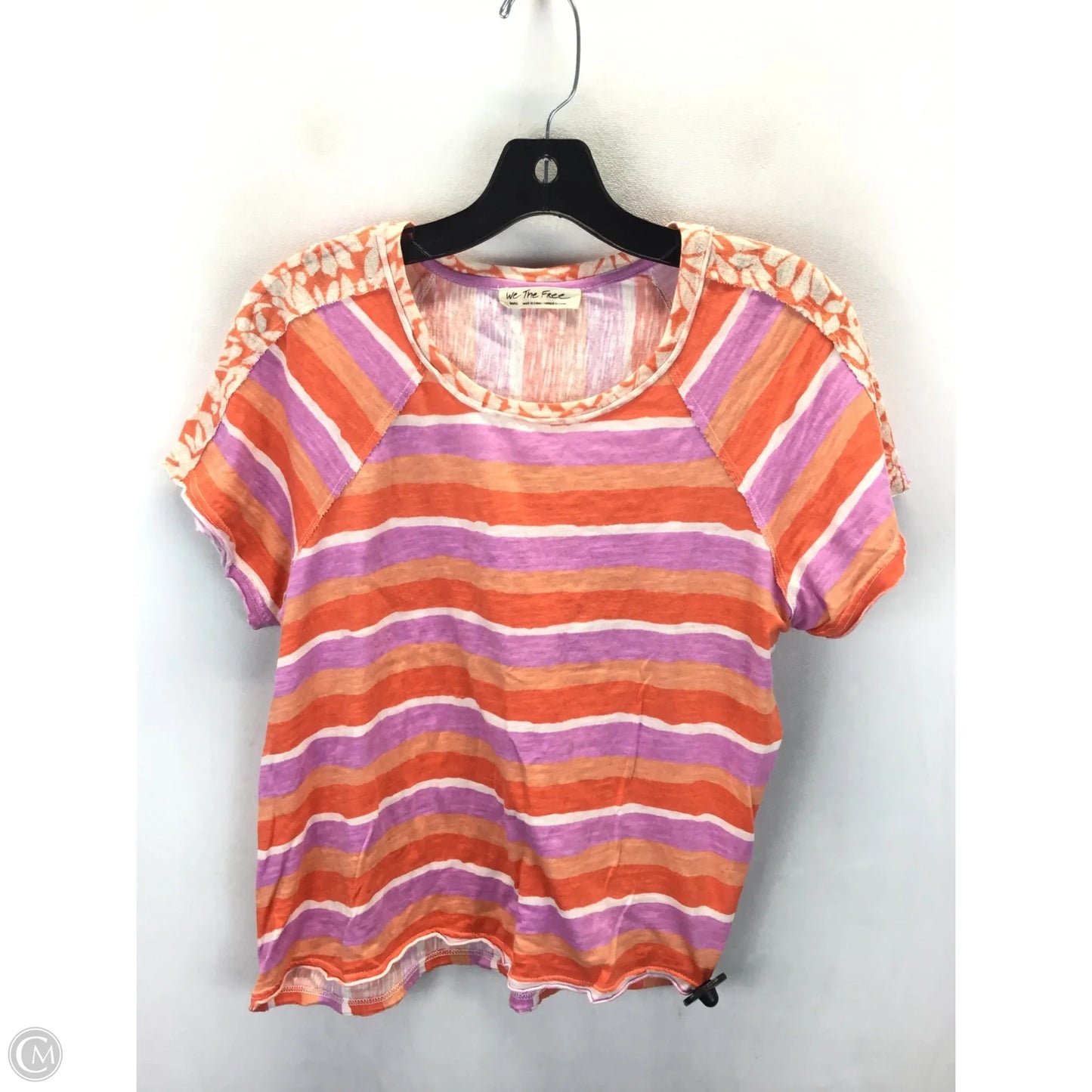 Top Short Sleeve By We The Free In Orange & Pink, Size: S