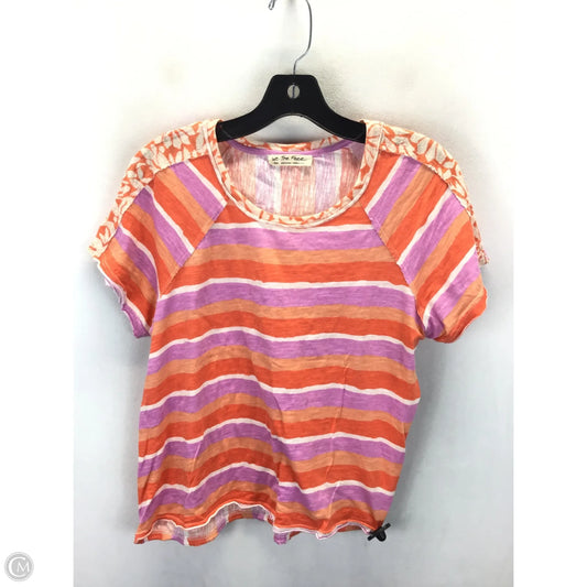 Top Short Sleeve By We The Free In Orange & Pink, Size: S