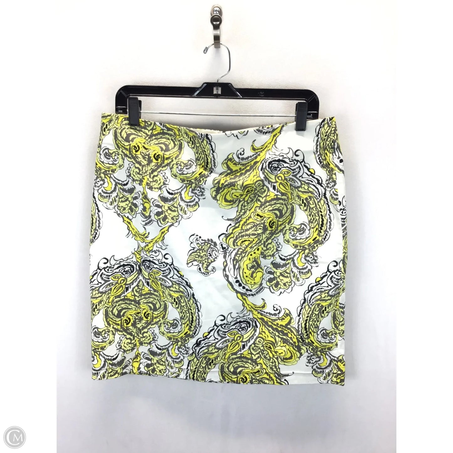 Skirt Midi By Ann Taylor In White & Yellow, Size: 8