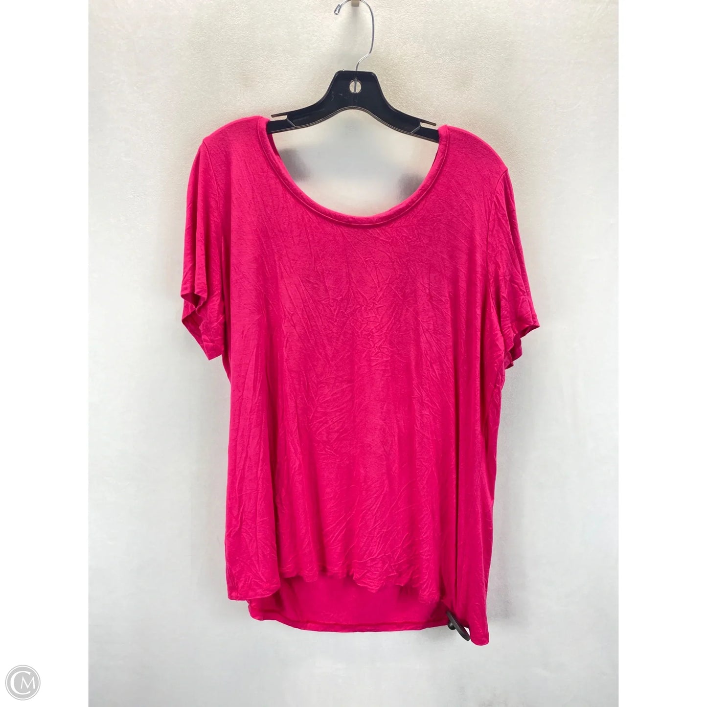 Top Short Sleeve By Ashley Stewart In Pink, Size: 1x
