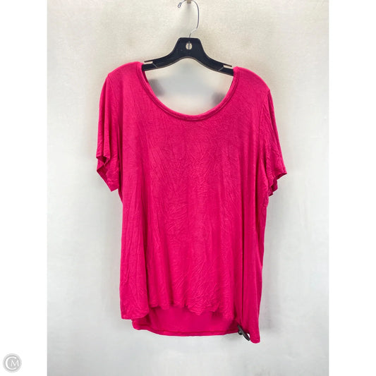 Top Short Sleeve By Ashley Stewart In Pink, Size: 1x