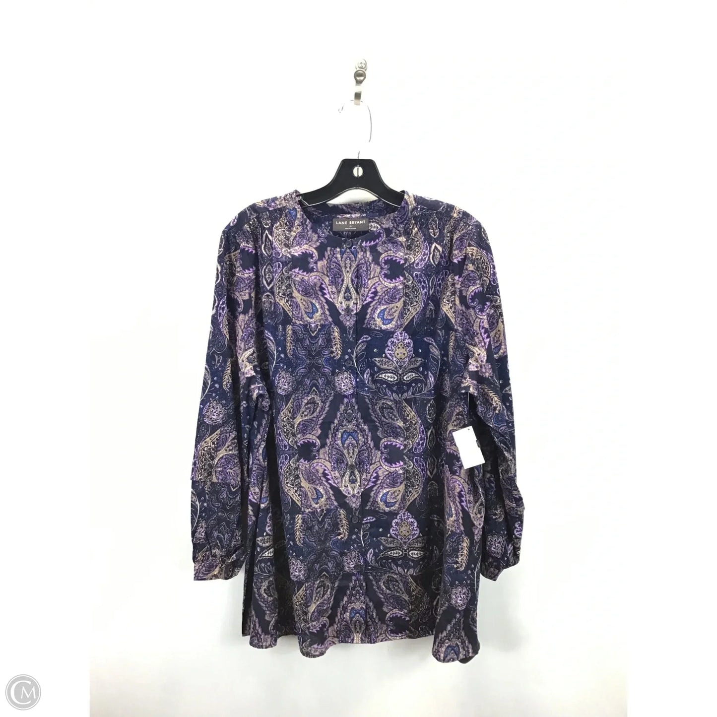 Top Long Sleeve By Lane Bryant In Blue & Purple, Size: 14