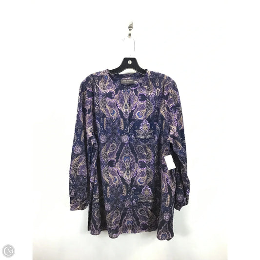Top Long Sleeve By Lane Bryant In Blue & Purple, Size: 14