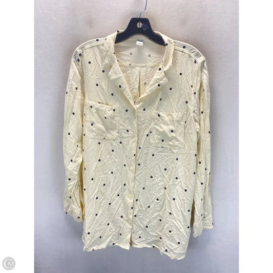 Top Long Sleeve By Old Navy In Polkadot Pattern, Size: L