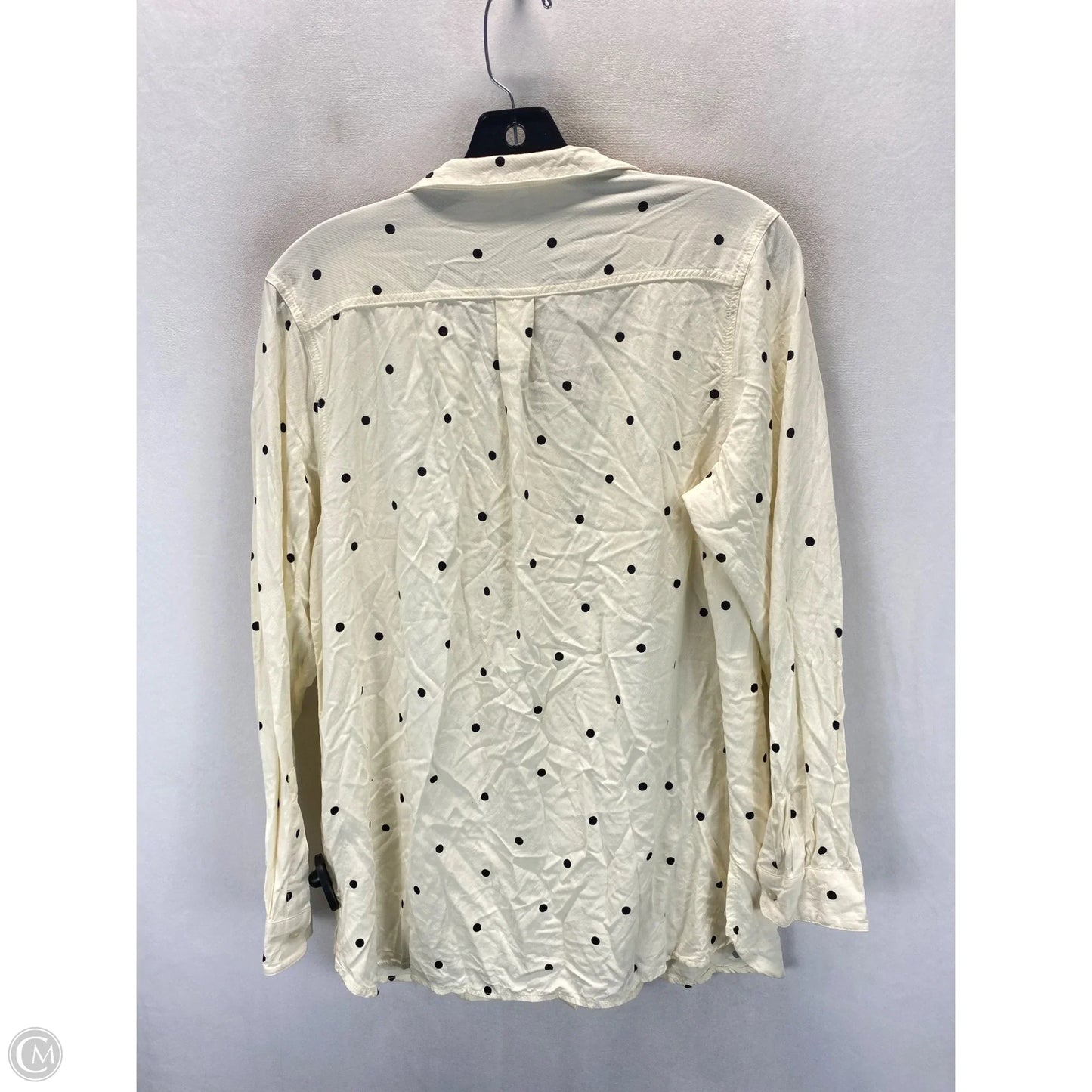 Top Long Sleeve By Old Navy In Polkadot Pattern, Size: L