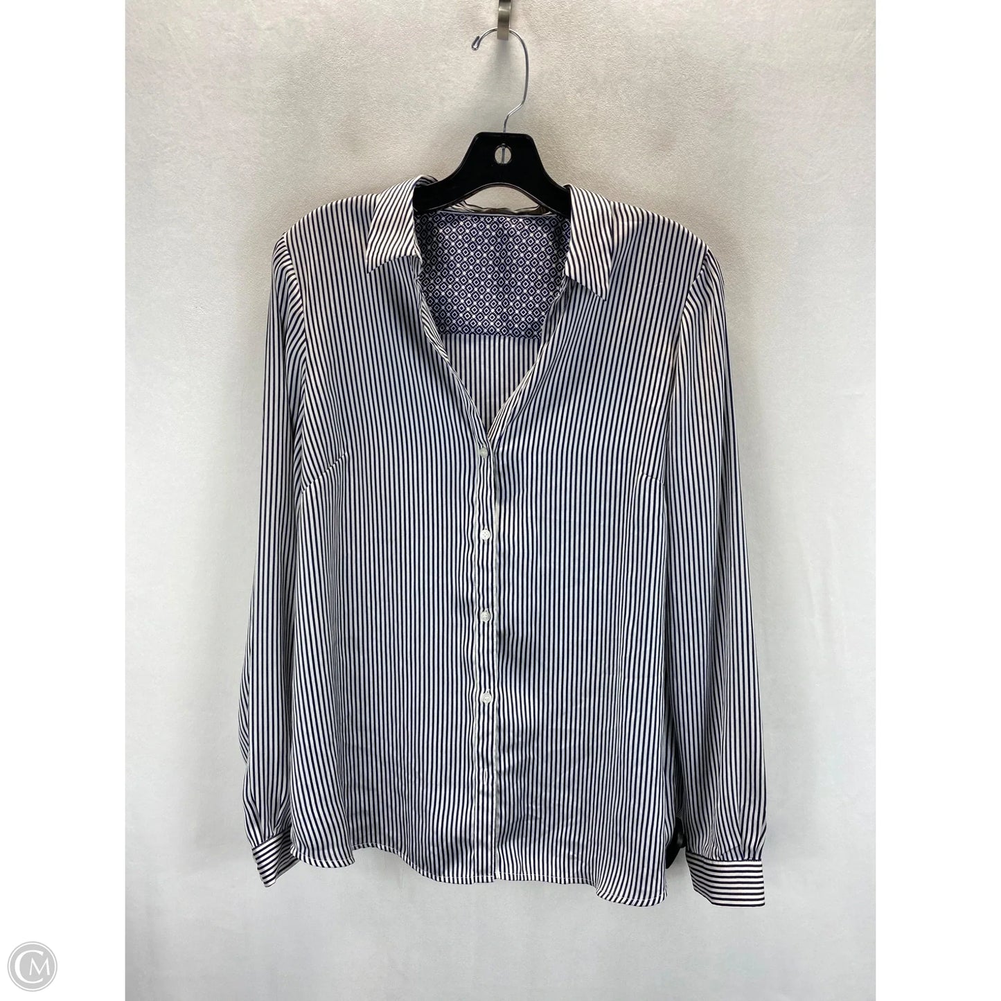 Top Long Sleeve By Clothes Mentor In Striped Pattern, Size: L