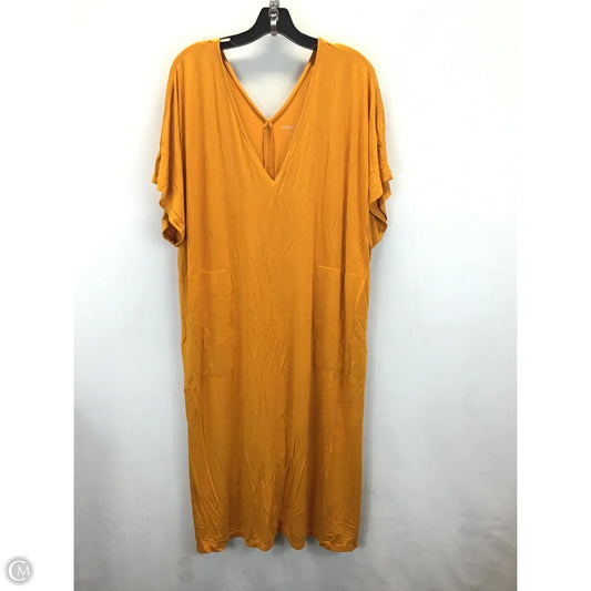 Dress Casual Midi By Ava & Viv In Yellow, Size: 1x