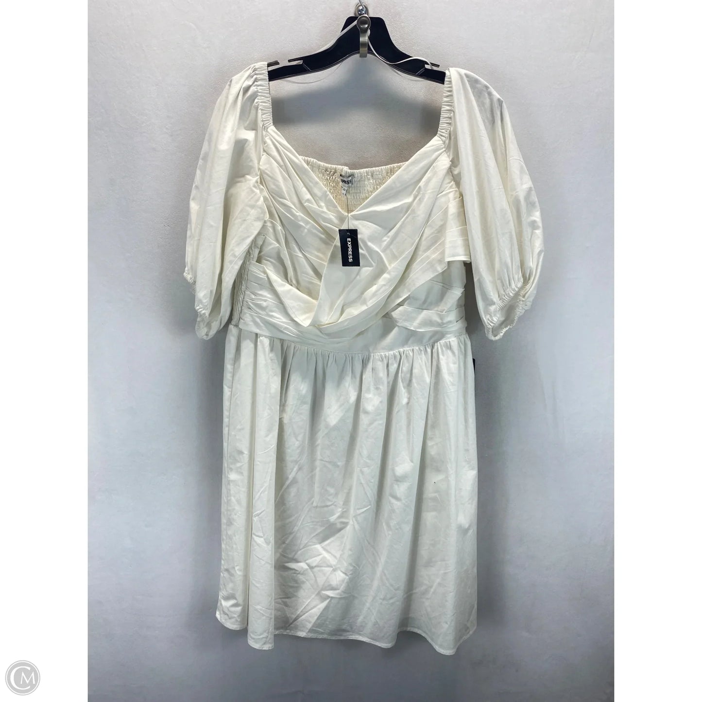 Dress Casual Midi By Express In White, Size: Xl