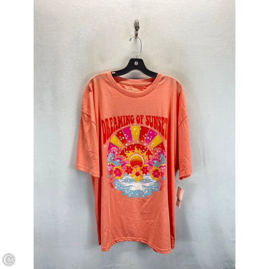 Top 2pc 3/4 Sleeve By Clothes Mentor In Peach, Size: 3x