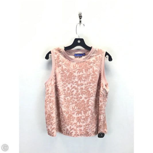 Top Sleeveless By Apt 9 In Pink, Size: L
