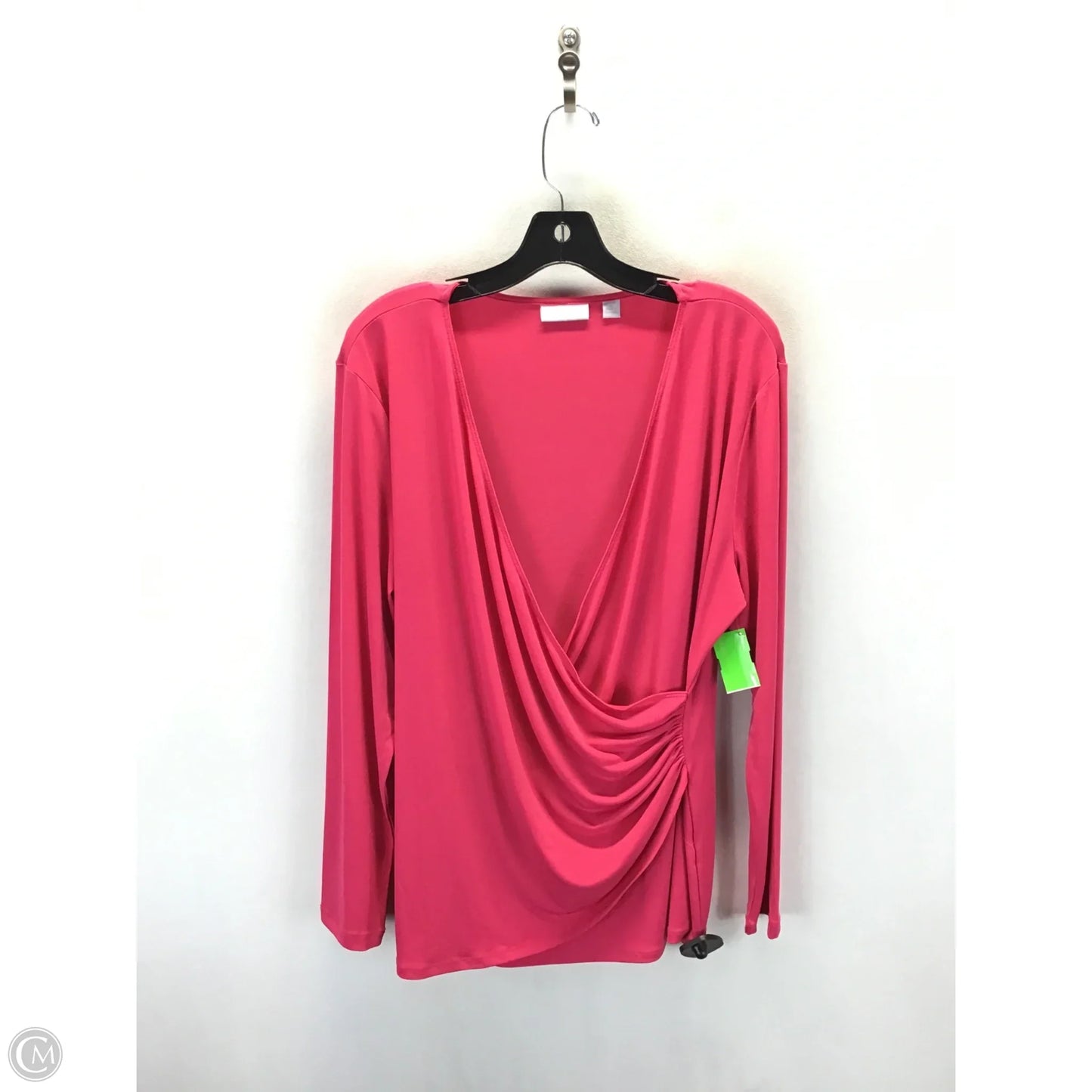 Top Long Sleeve By New York And Co In Pink, Size: Xl