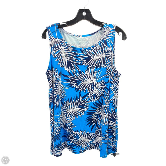 Top Sleeveless By Jessica London In Blue, Size: Xl