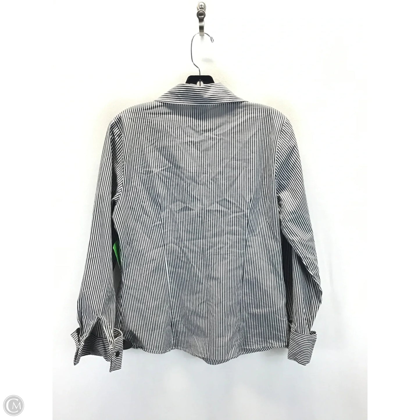 Top Long Sleeve By Worthington In Striped Pattern, Size: 10