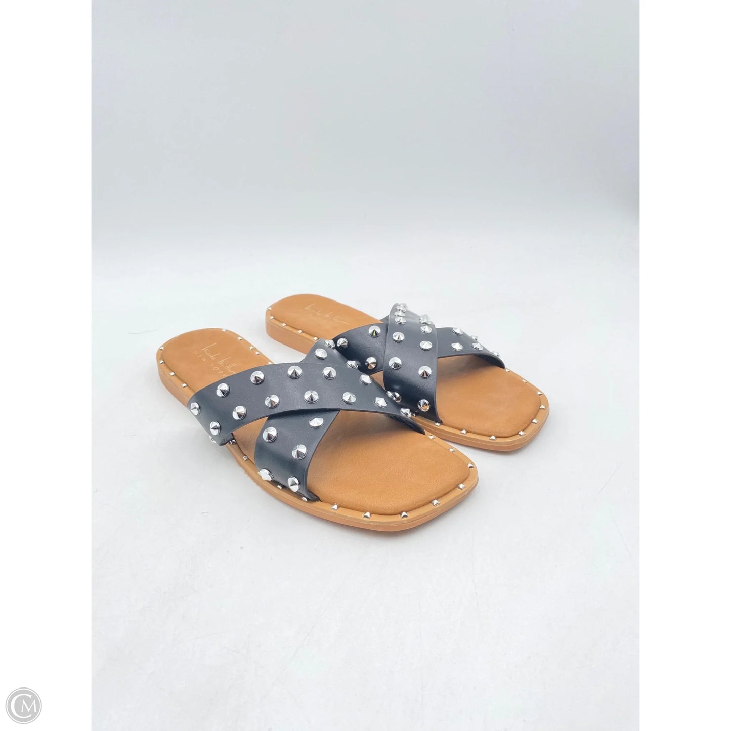 Sandals Flats By Nicole By Nicole Miller In Black & Tan, Size: 8