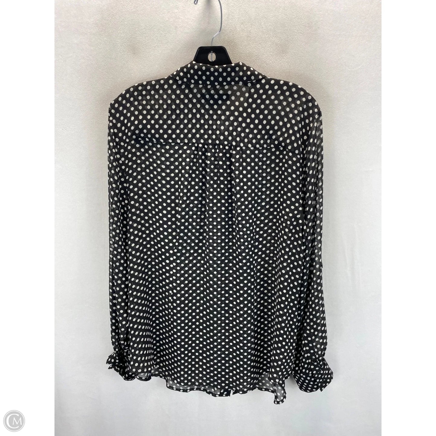Top Long Sleeve By Inc In Polkadot Pattern, Size: 16