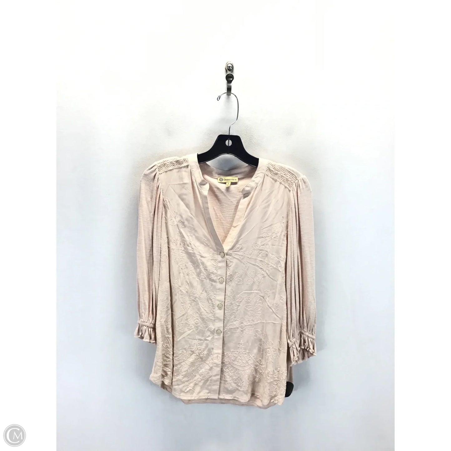 Top Long Sleeve By Democracy In Pink, Size: S