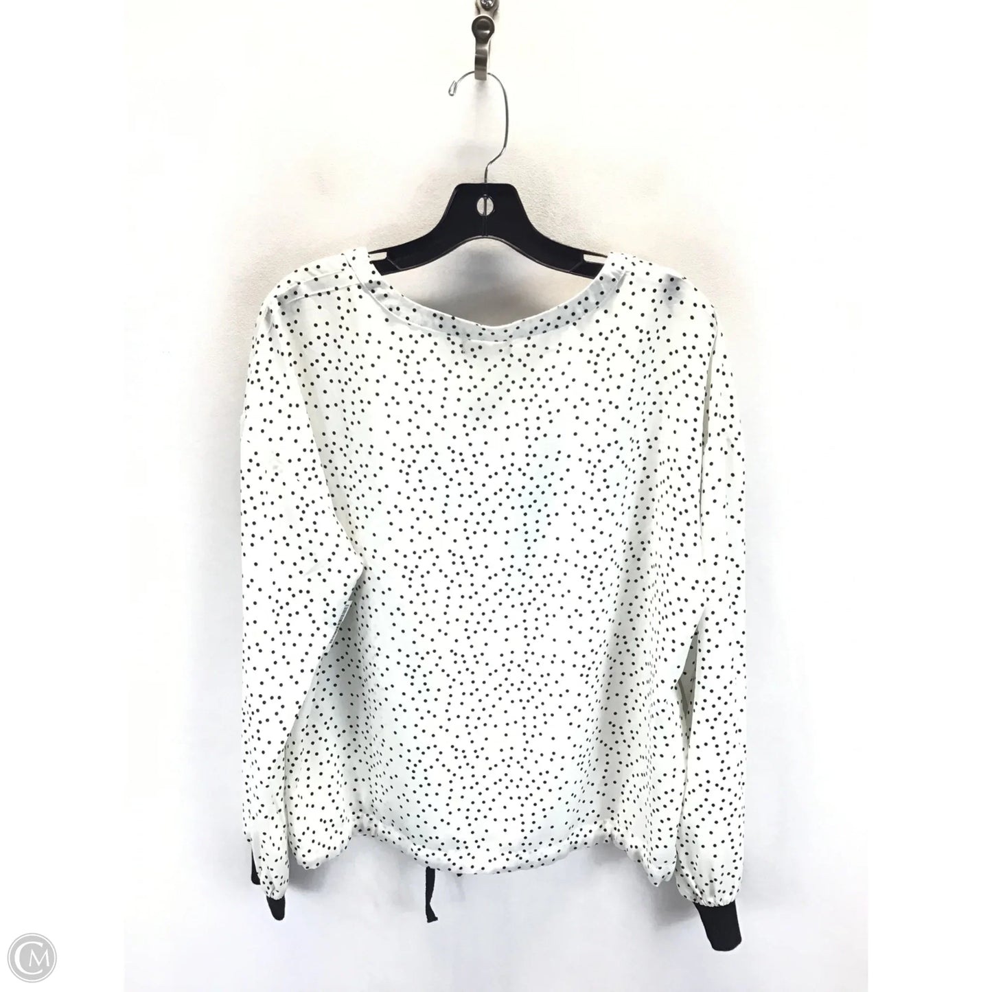 Top Long Sleeve By Melloday In Polkadot Pattern, Size: L