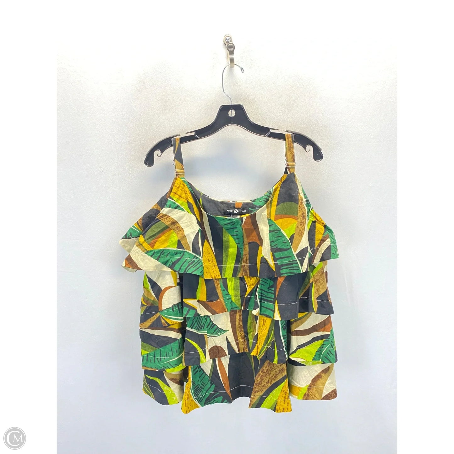 Top Sleeveless By Ashley Stewart In Tropical Print, Size: 1x