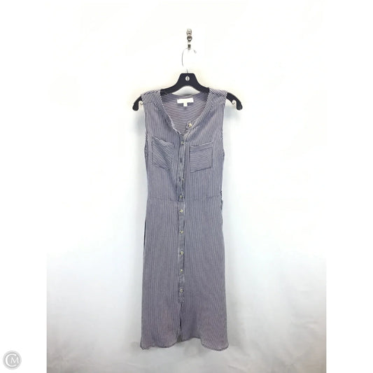 Dress Casual Midi By Monteau In Striped Pattern, Size: M
