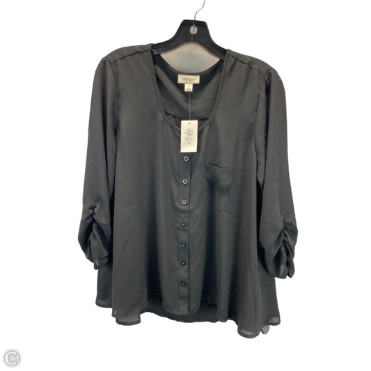 Top Long Sleeve By Style And Company In Black, Size: Lp
