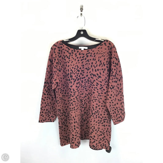 Sweater By Chicos In Animal Print, Size: Xl