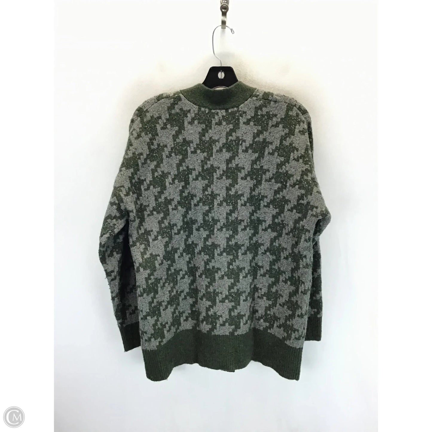Sweater Cardigan By Madewell In Green & Grey, Size: S