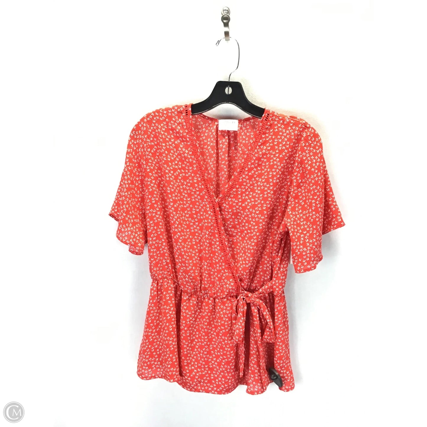 Top Short Sleeve By Sienna Sky In Red & White, Size: L