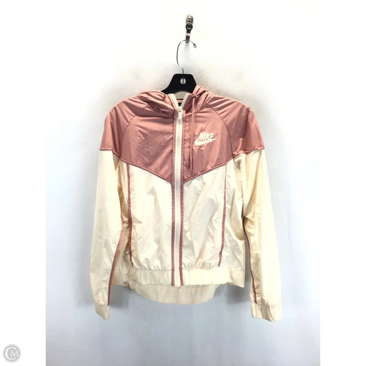 Jacket Windbreaker By Nike Apparel In Peach, Size: Xs