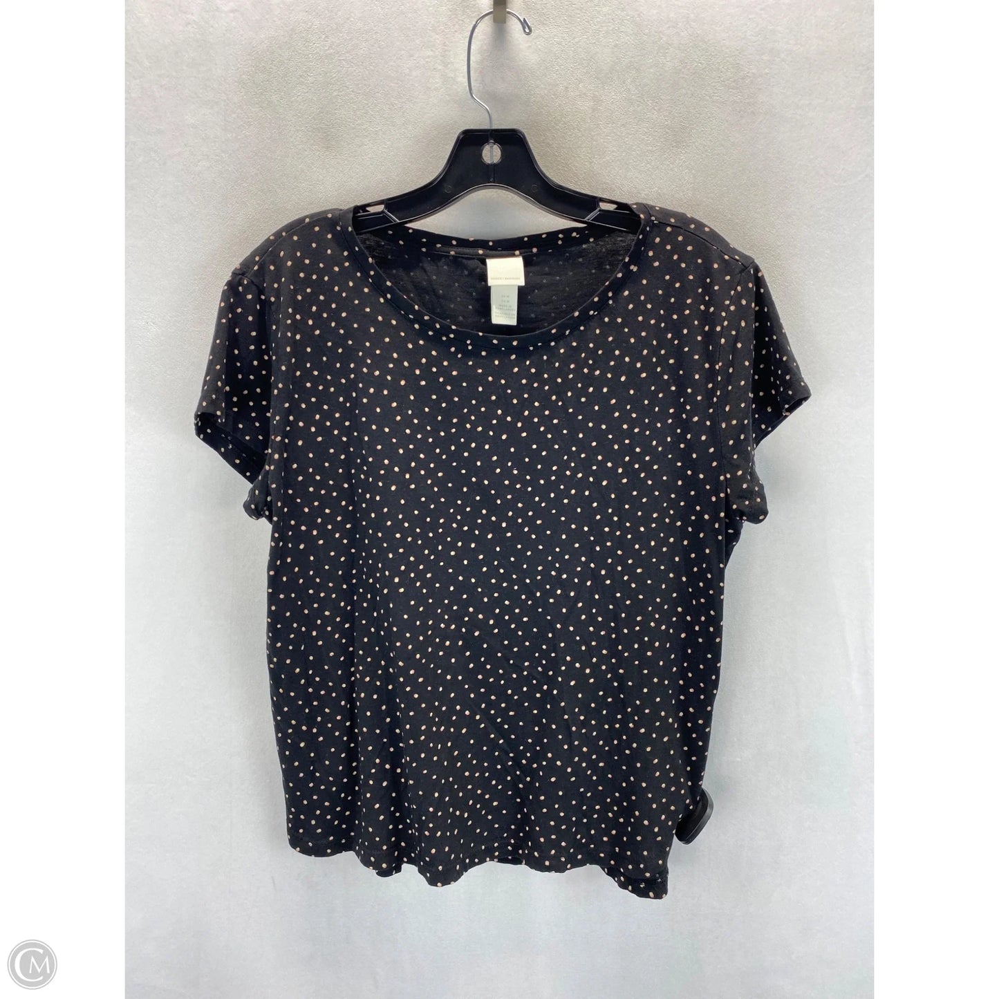 Top Short Sleeve By H&m In Polkadot Pattern, Size: M