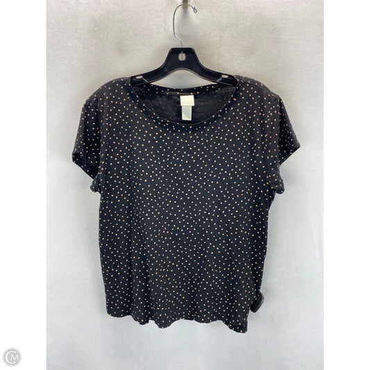 Top Short Sleeve By H&m In Polkadot Pattern, Size: M