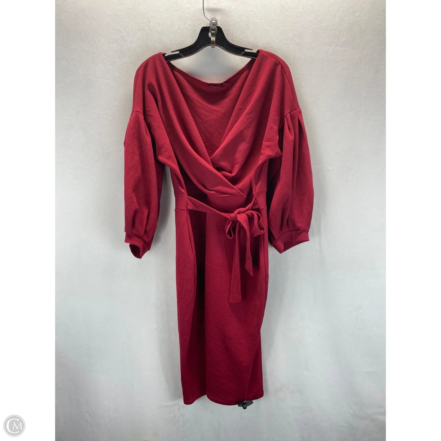 Dress Casual Midi By Boohoo Boutique In Red, Size: 16