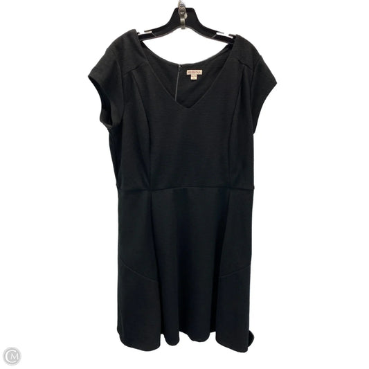 Dress Casual Midi By Merona In Black, Size: Xxl