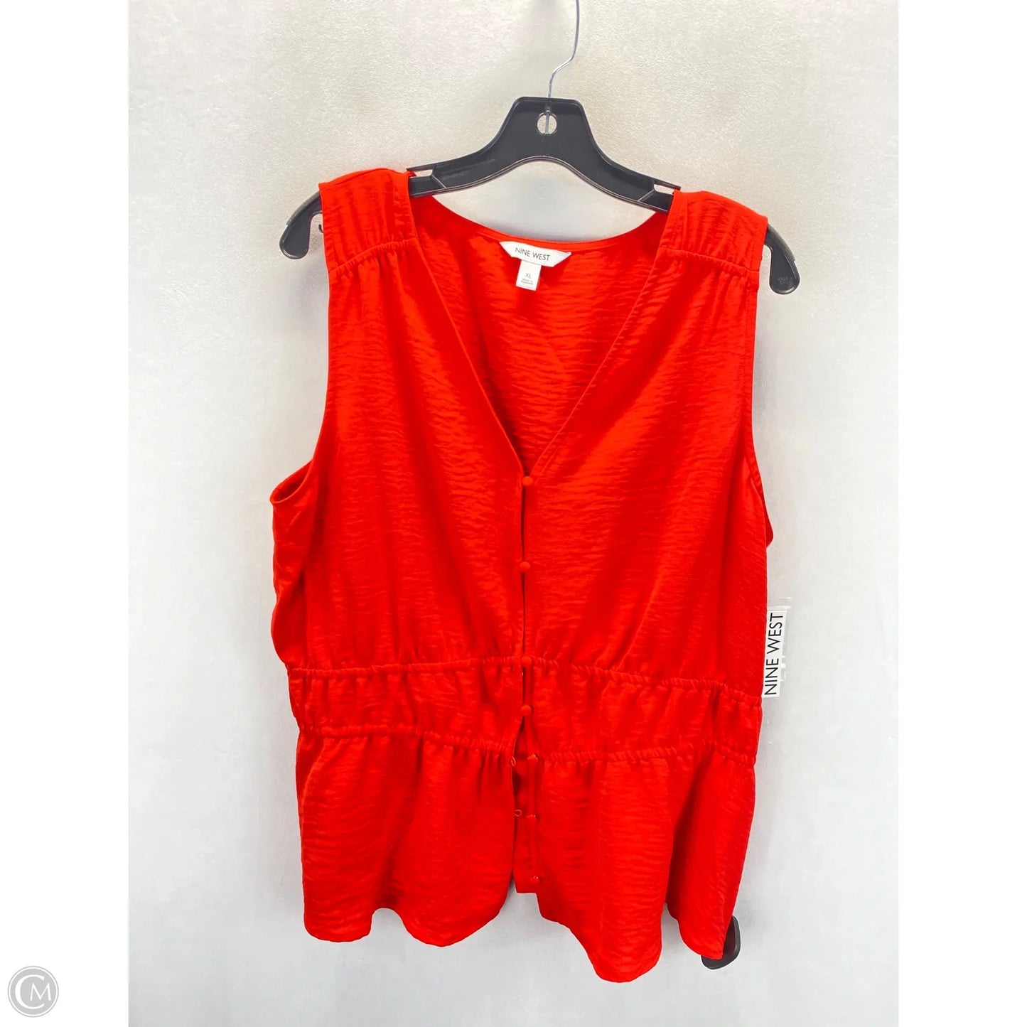 Top Sleeveless By Nine West In Red, Size: Xl