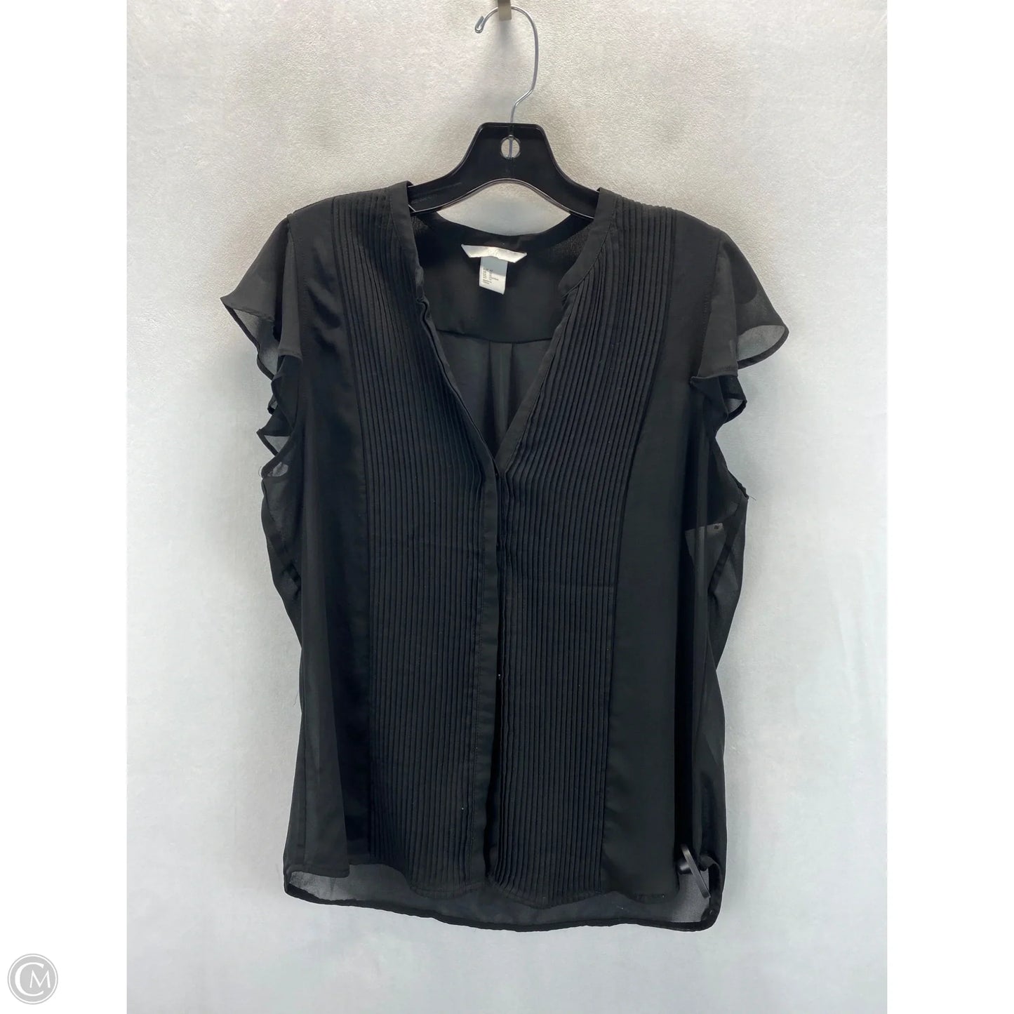 Top Sleeveless By H&m In Black, Size: 12