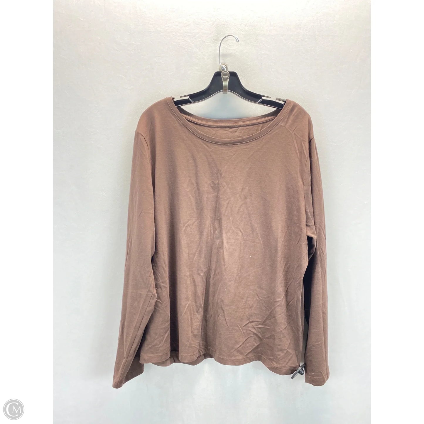 Top Long Sleeve By A New Day In Brown, Size: Xxl