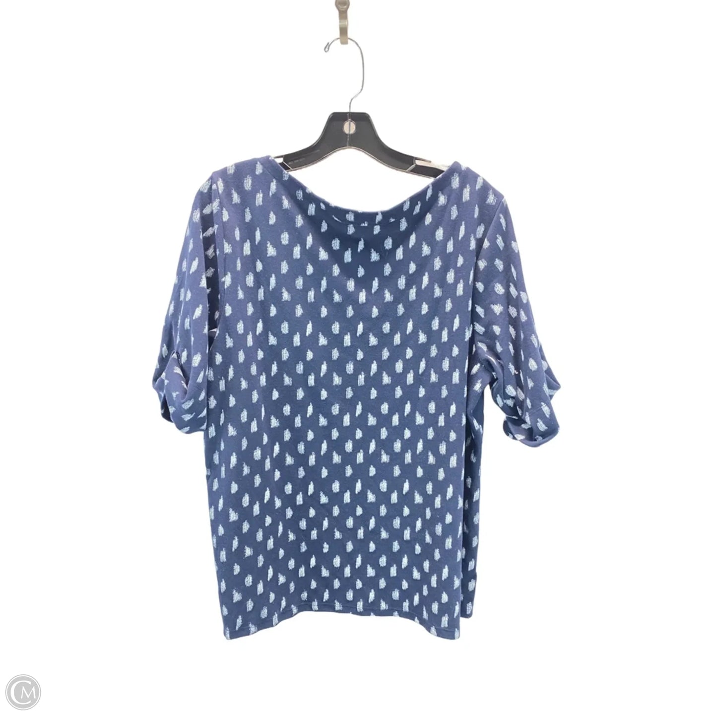 Top 3/4 Sleeve By Style And Company In Navy, Size: 2x